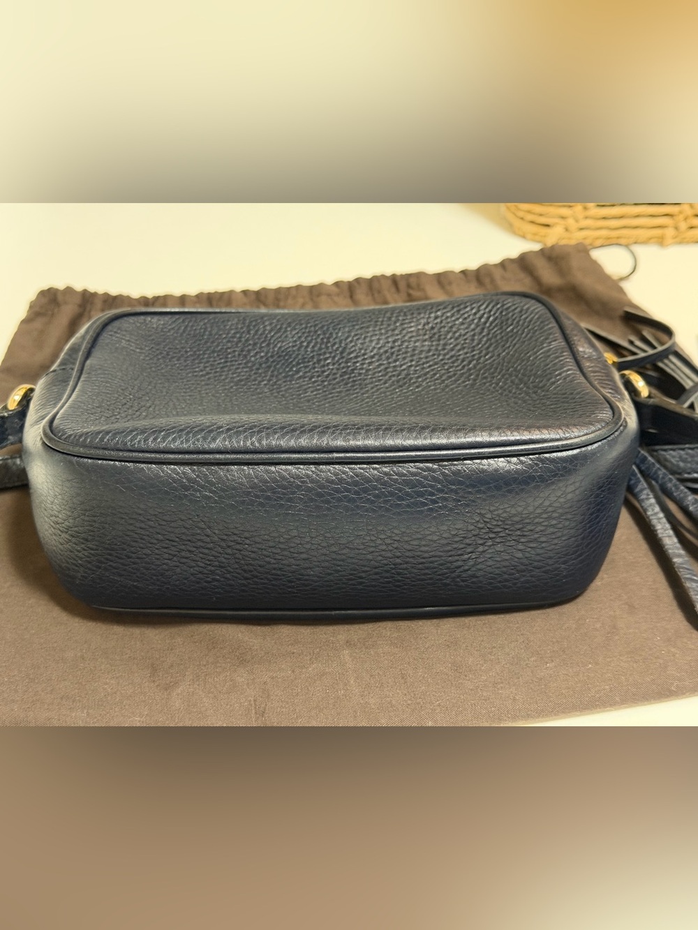 Authentic GUCCI Blue leather Soho Disco Crossbody Bag & dust bag - Picture 15 of 16